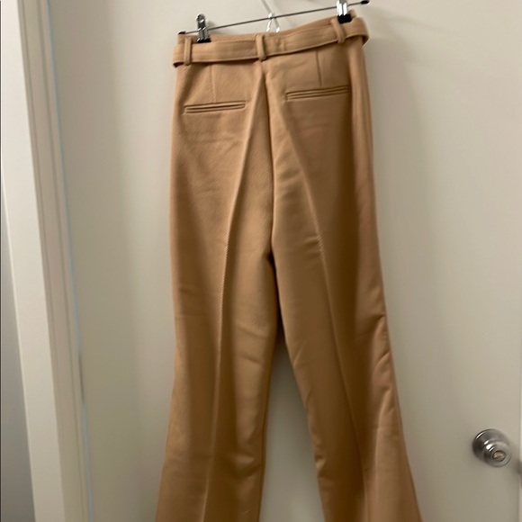 Ann Taylor Wide Leg Tan High-Waisted Trousers with Belt. NWT - Picture 3 of 4